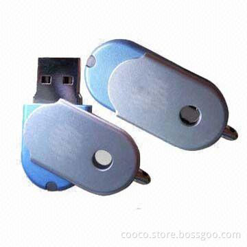 Swivel USB Flash Drive, Supports All USB Versions 1.1 or 2.0 Device, 1 to 256GB Capacity